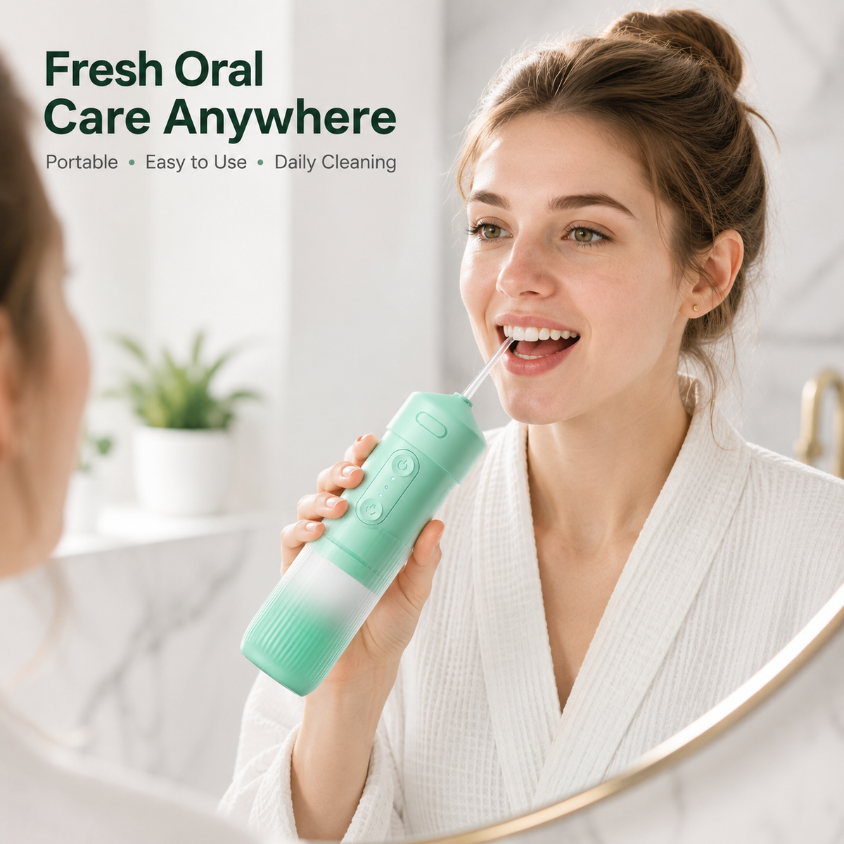 Portable Cordless Water Flosser with 4 Tips, 3 Modes & Type-C Charging S60