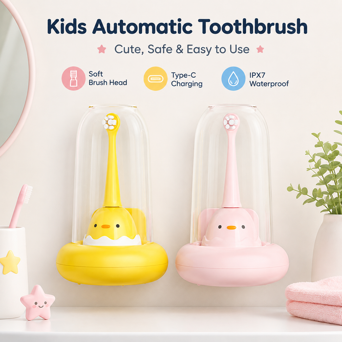 Dentson Kids Electric Toothbrush – Wall-Mounted Hygiene Set
