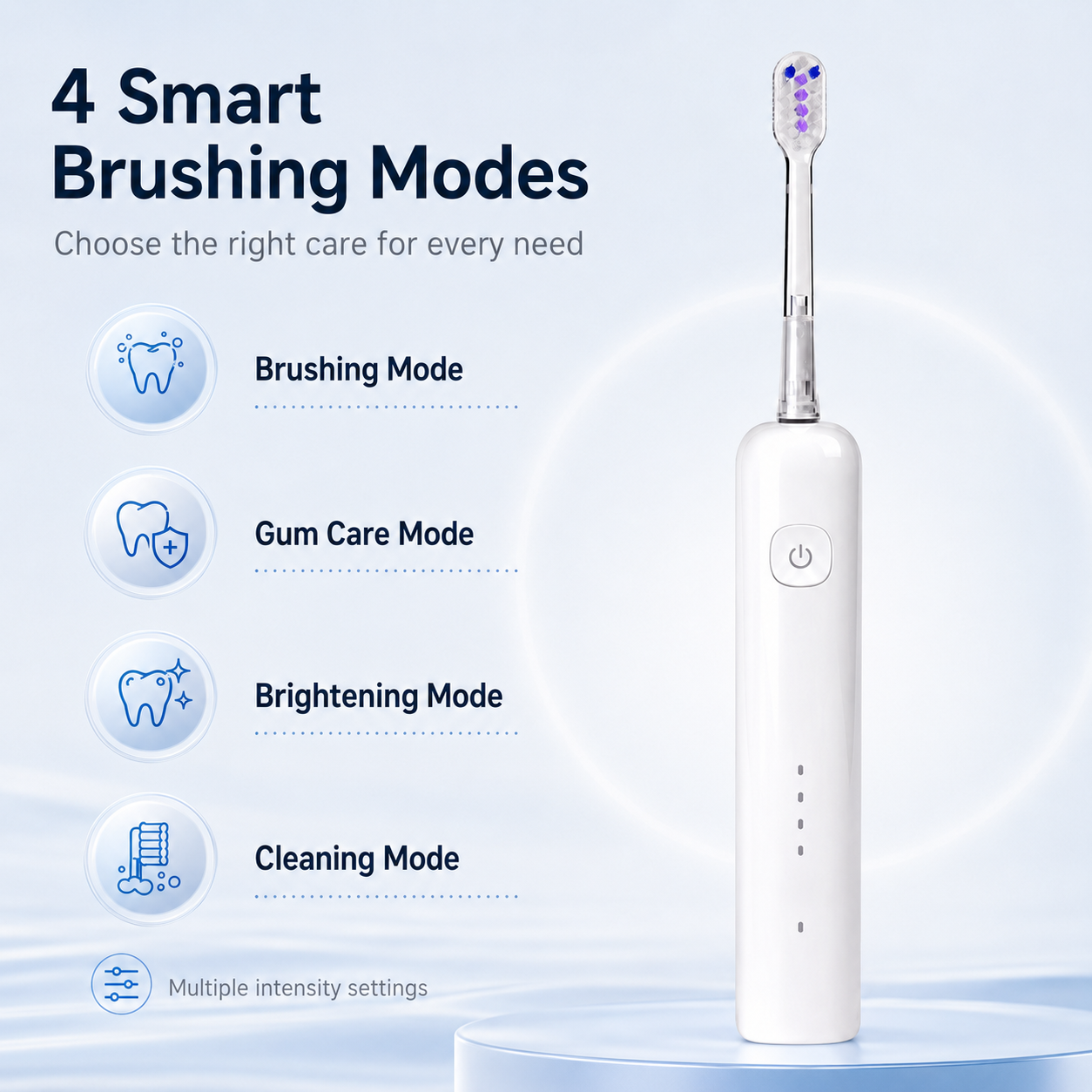 Dentson Sonic Electric Toothbrush – 4 Modes, 180-Day Battery Life