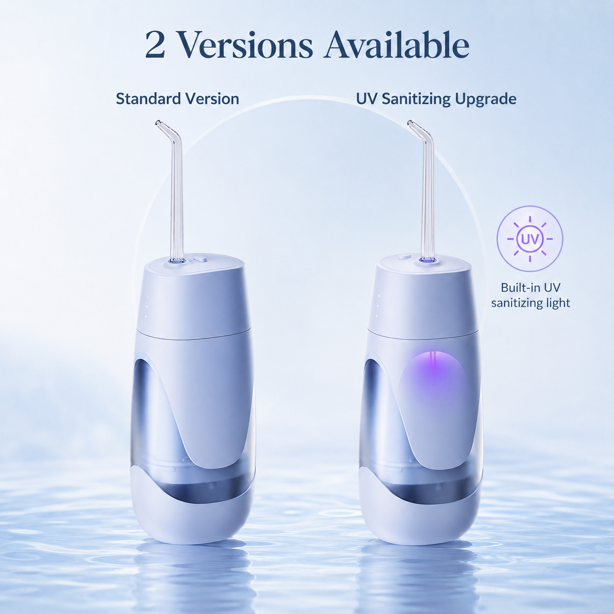 Dentson Portable Water Flosser – Standard or UV Sanitizing Edition
