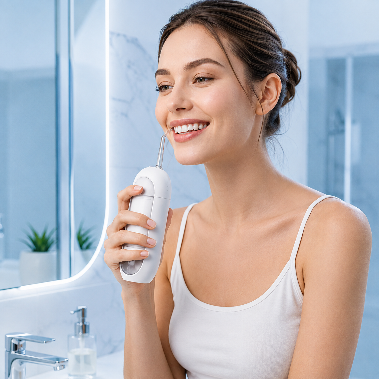 Dentson Mini Travel Water Flosser – Optional UV Sanitizing Edition