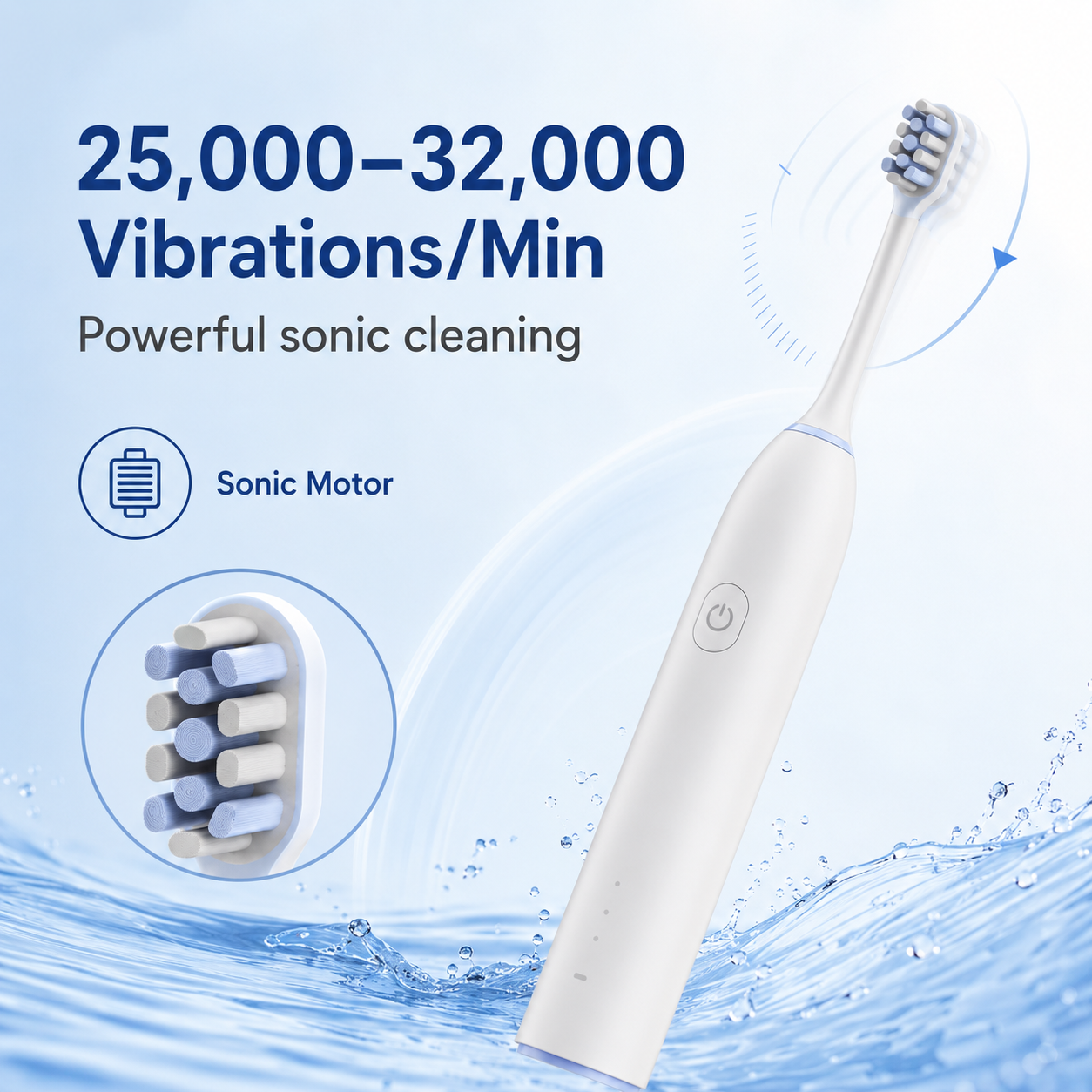 Dentson Sonic Electric Toothbrush – 3 Modes, Smart Timer