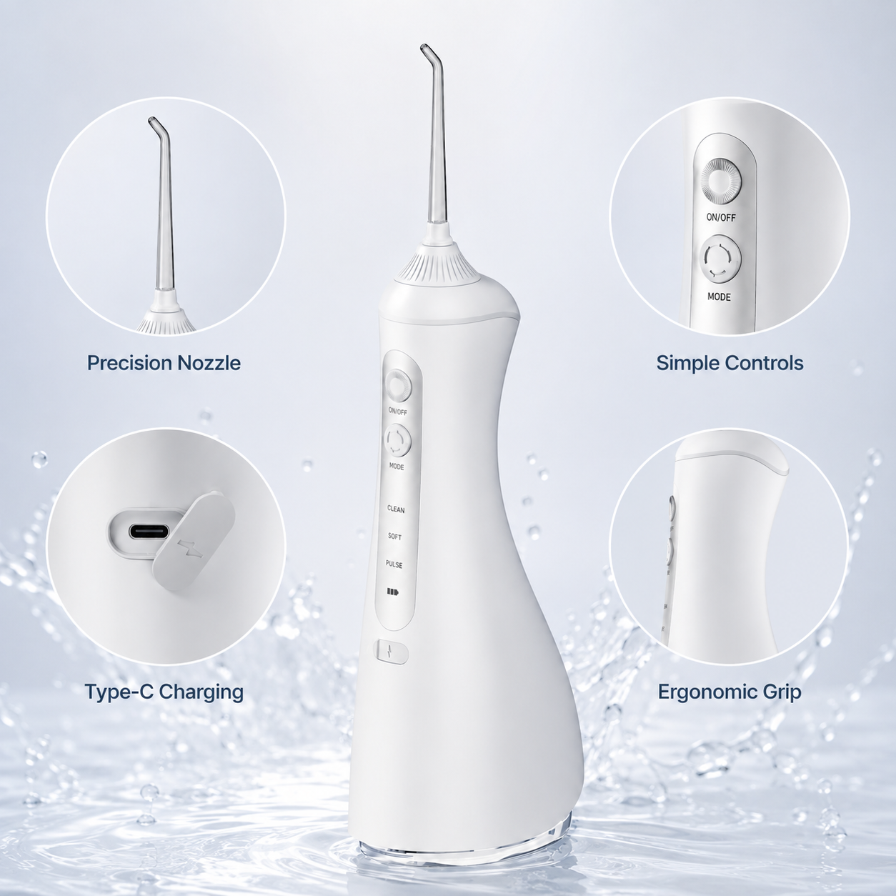 Dentson Cordless Water Flosser – Powerful Clean, Gentle Care