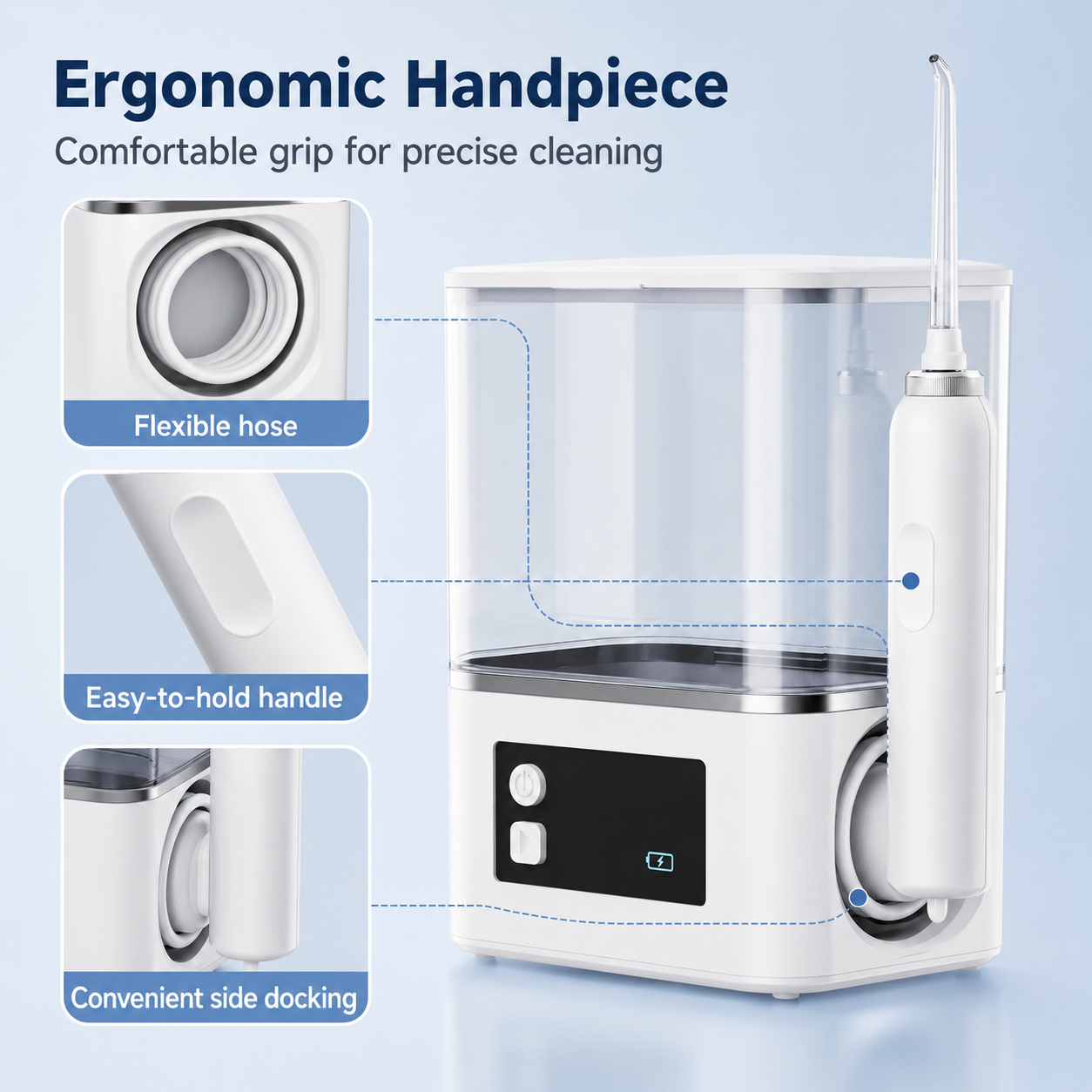 Dentson Countertop Water Flosser – 1000ML Large-Capacity Oral Irrigator
