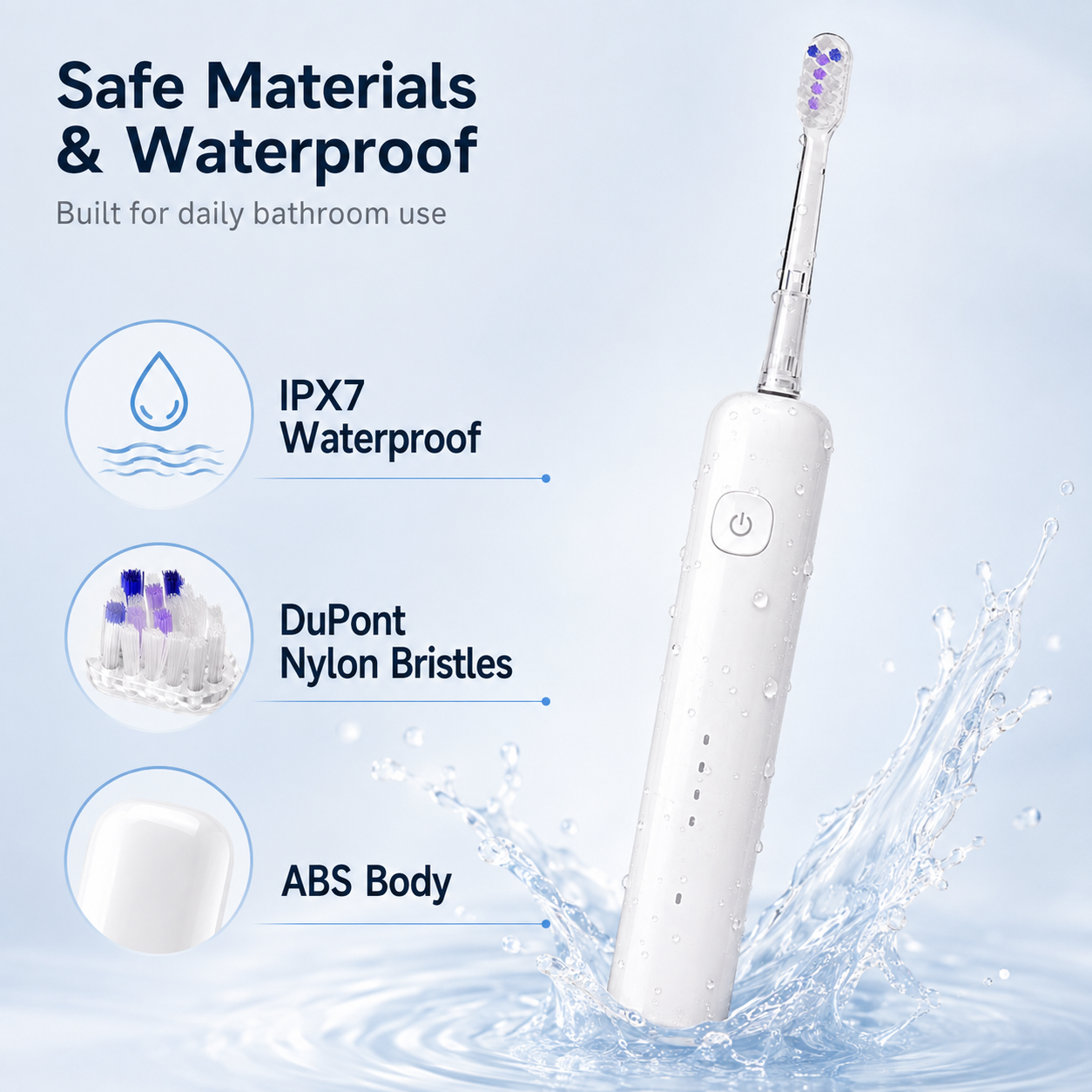 Dentson Sonic Electric Toothbrush – 4 Modes, 180-Day Battery Life