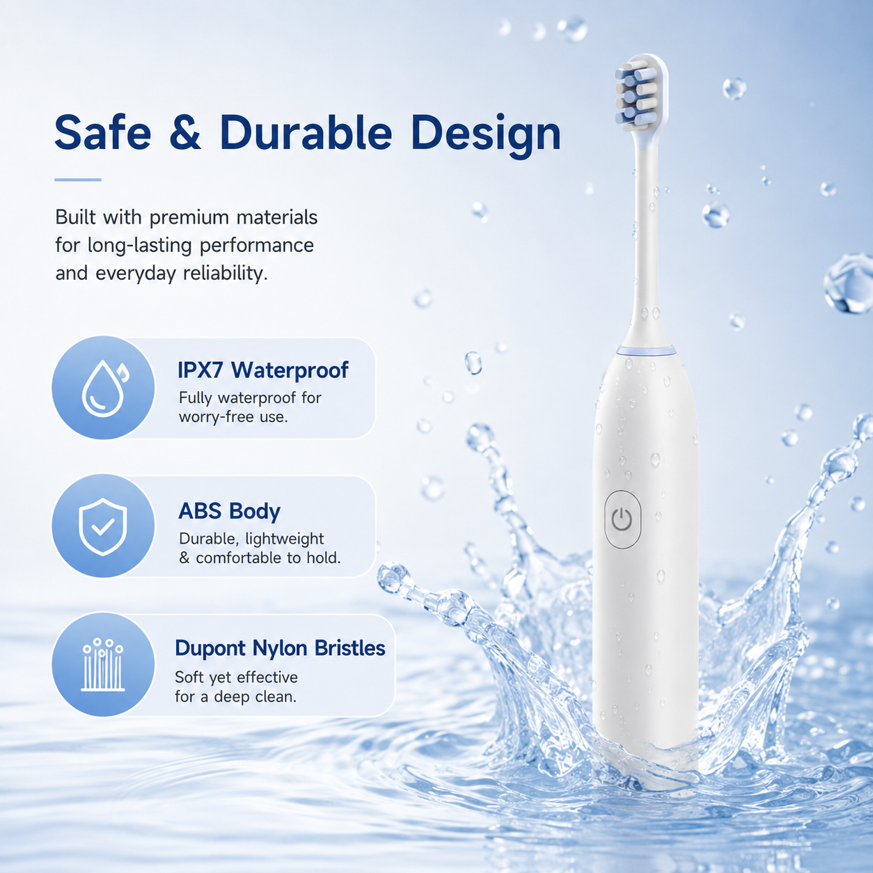 Dentson Sonic Electric Toothbrush Plus – 3 Modes, Smart Timer