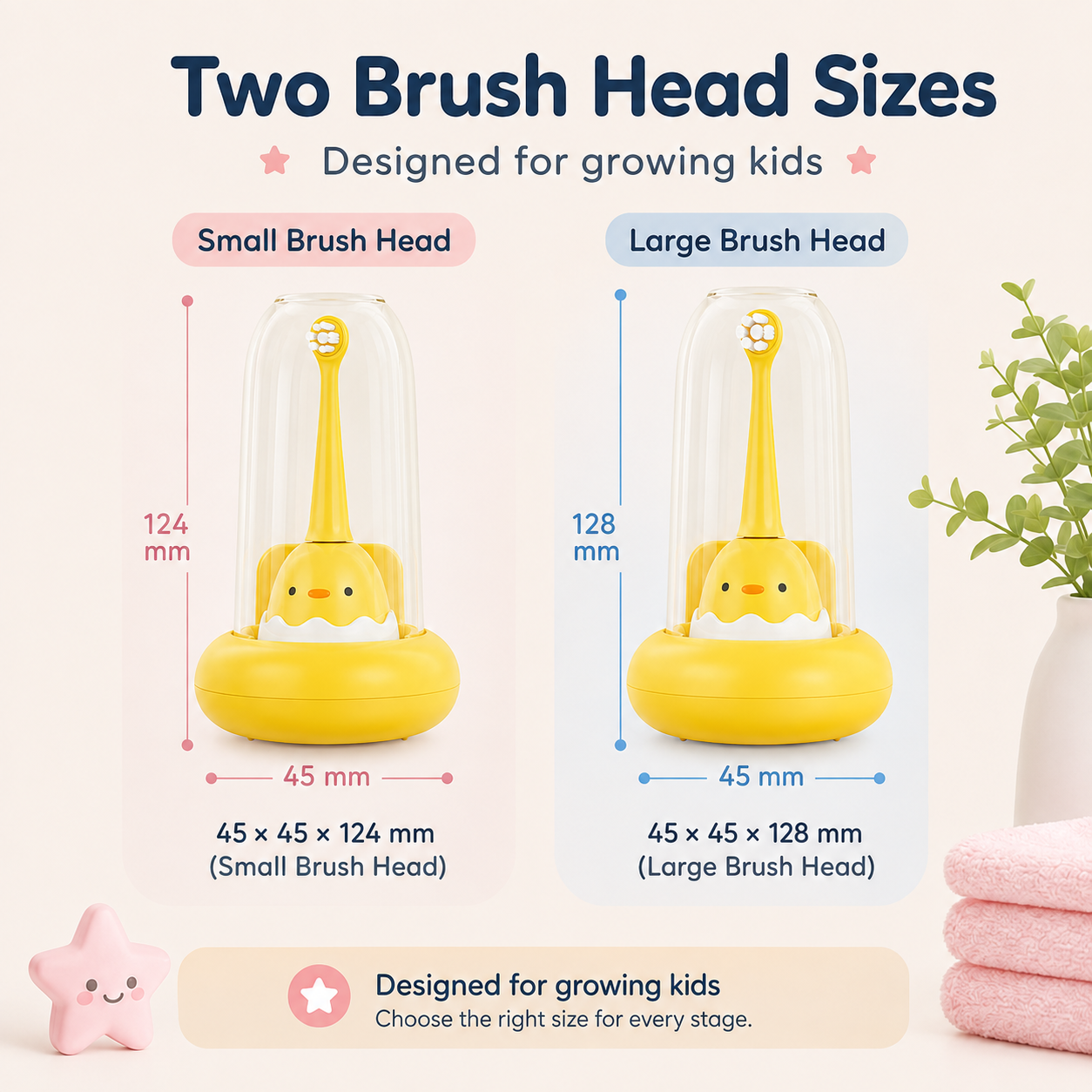 Dentson Kids Electric Toothbrush – Wall-Mounted Hygiene Set