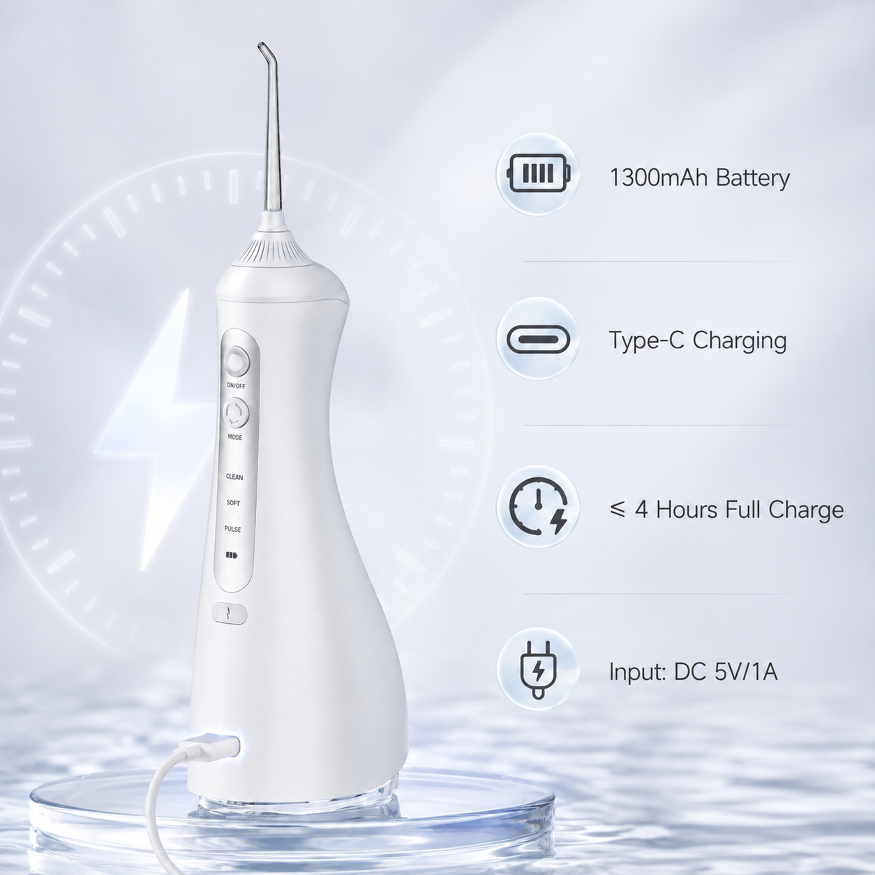 Dentson Cordless Water Flosser – Powerful Clean, Gentle Care