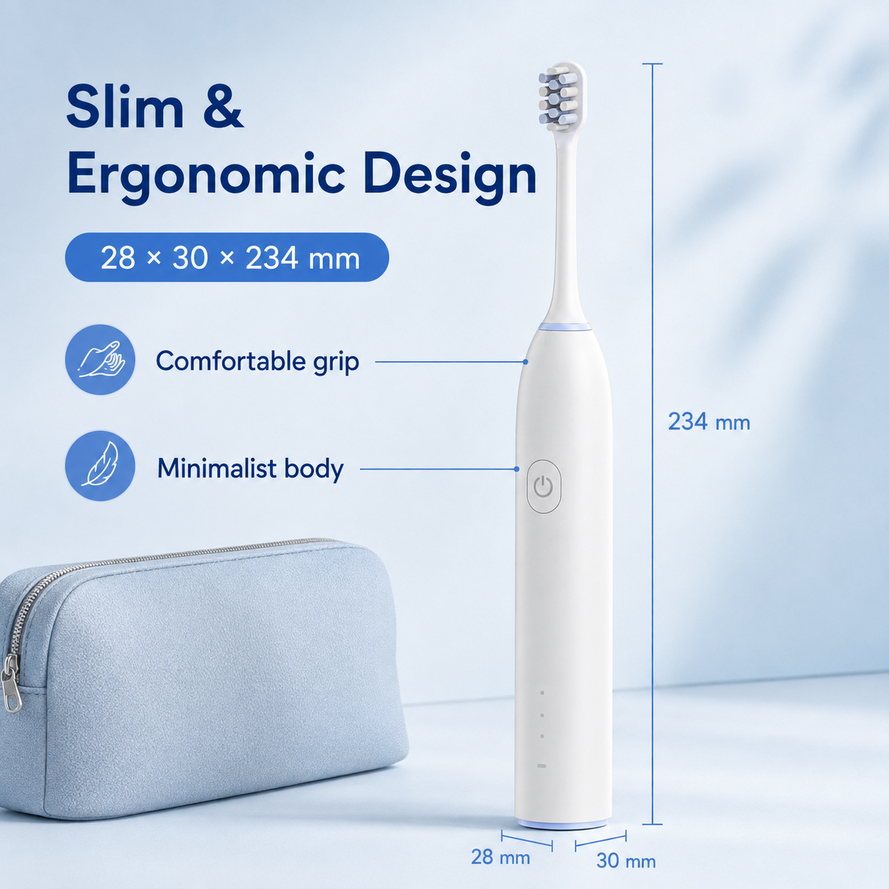 Dentson Sonic Electric Toothbrush – 3 Modes, Smart Timer