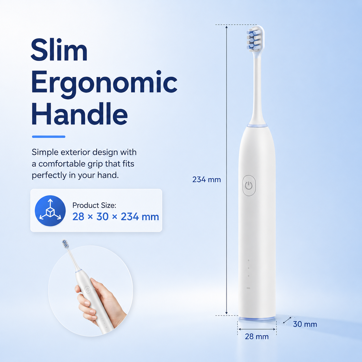 Dentson Sonic Electric Toothbrush Plus – 3 Modes, Smart Timer