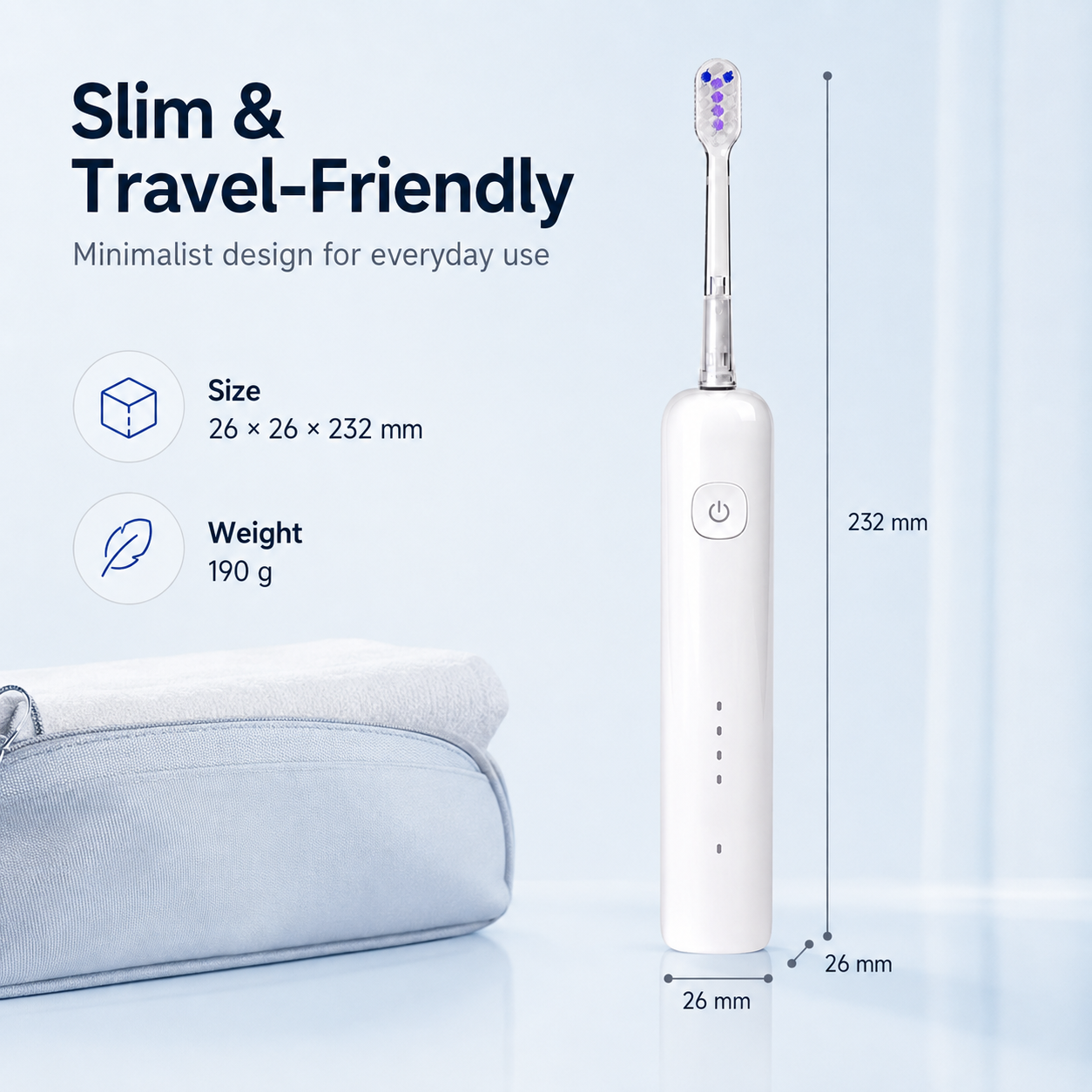 Dentson Sonic Electric Toothbrush – 4 Modes, 180-Day Battery Life